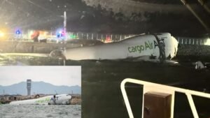 ACCIDENTE AÉREO EN HONG KONG: AVIÓN DE CARGA BOEING 747 SE SALE DE LA PISTA Y CAE AL MAR, DOS MUERTOS