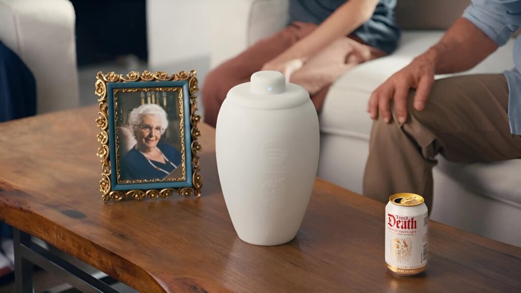 Spotify y Liquid Death lanzan urna funeraria con música en EE.UU.