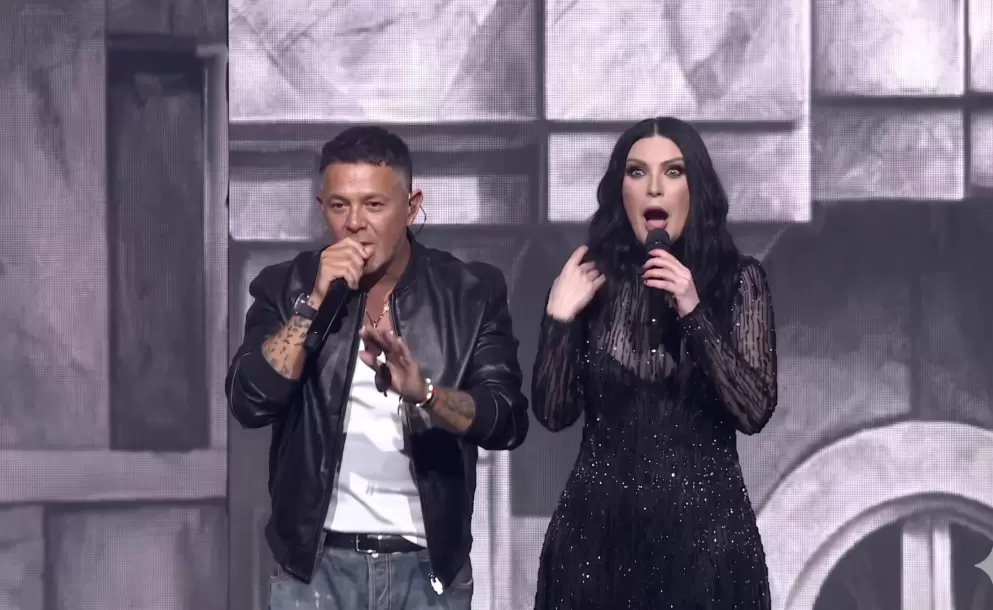 Alejandro Sanz sorprendió a Laura Pausini en Bogotá